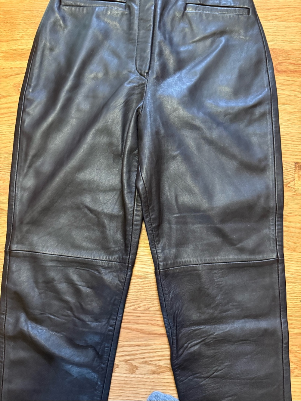 Preppy leather pants size 8 high waisted